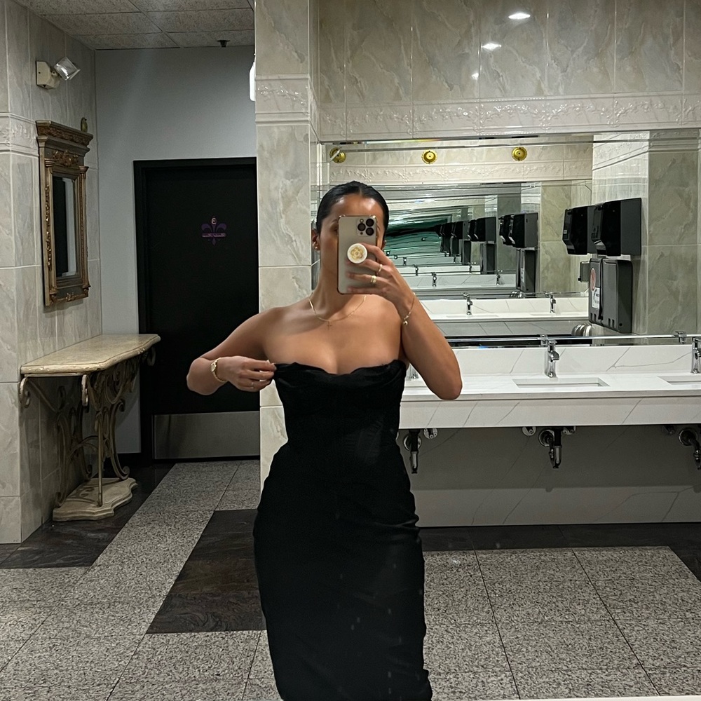 House of CB - Charmaine Corset Dress in BLACK